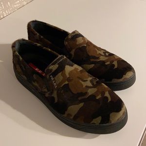 Prada pony hair sneaker - like new